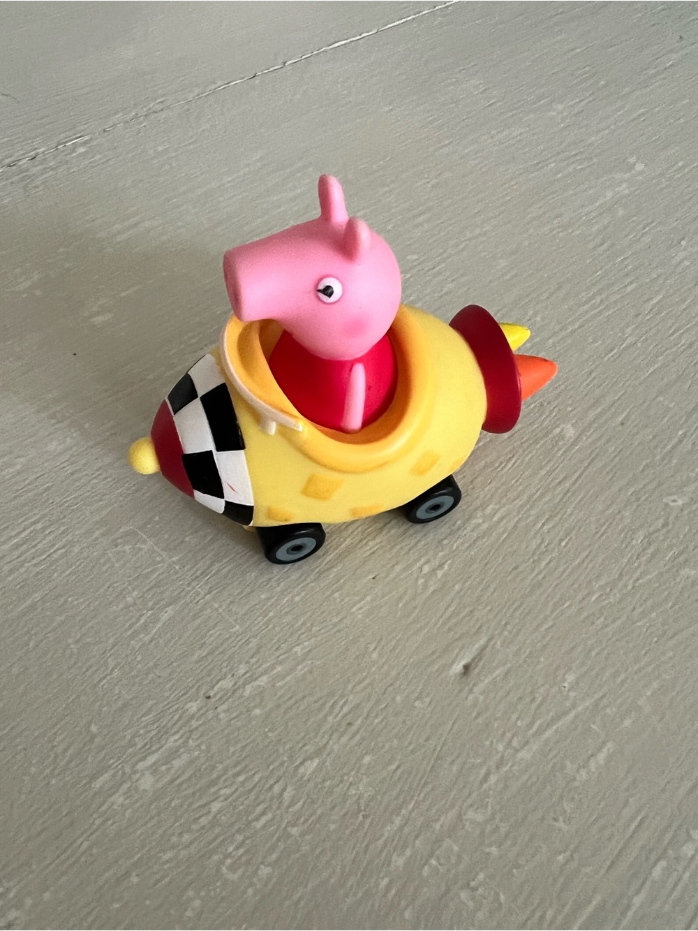 2003 Peppa Pig Mini Buggy Peppa In Yellow Rocket Vehicle
